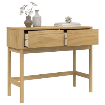 vidaXL Τραπέζι Κονσόλα FLORO Καφέ Κεριού 89,5x36,5x73cm Μασίφ Πεύκο 1 τεμ.