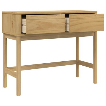 vidaXL Τραπέζι Κονσόλα FLORO Καφέ Κεριού 89,5x36,5x73cm Μασίφ Πεύκο 1 τεμ.