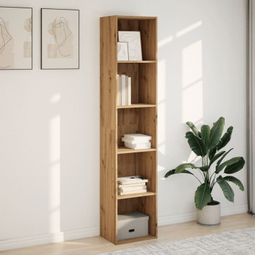 vidaXL Βιβλιοθήκη Αρτισιανή Δρυς 40x30x189cm από Επεξεργασμένο Ξύλο 1 τεμ.