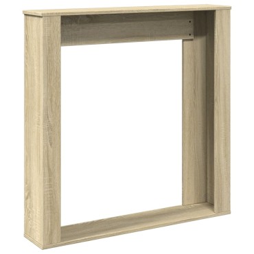 vidaXL Πλαίσιο Τζακιού Sonoma Δρυς 100x20x100 εκ. από Επεξ. Ξύλο