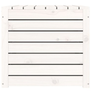 vidaXL Μπαούλο Κήπου Λευκό 101x50,5x46,5cm από Μασίφ Ξύλο Πεύκου 1 τεμ.