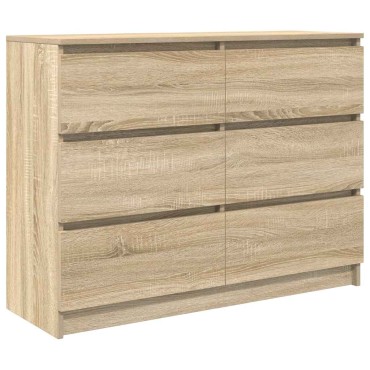vidaXL Sideboard Sonoma Oak 100x35x76cm Κατασκευασμένο ξύλο 1 τεμ.