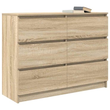 vidaXL Sideboard Sonoma Oak 100x35x76cm Κατασκευασμένο ξύλο 1 τεμ.