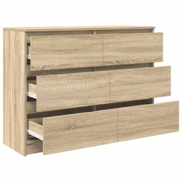 vidaXL Sideboard Sonoma Oak 100x35x76cm Κατασκευασμένο ξύλο 1 τεμ.
