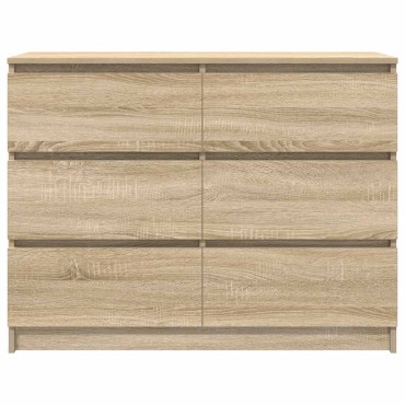 vidaXL Sideboard Sonoma Oak 100x35x76cm Κατασκευασμένο ξύλο 1 τεμ.