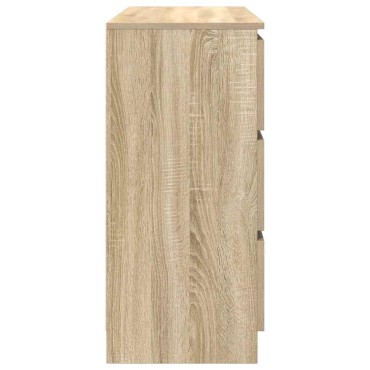 vidaXL Sideboard Sonoma Oak 100x35x76cm Κατασκευασμένο ξύλο 1 τεμ.