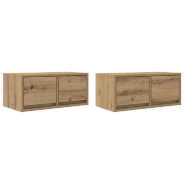 vidaXL Έπιπλα Τηλεόρασης 2 τεμ. 60x31x25,5cm Επεξεργασμένο Ξύλο