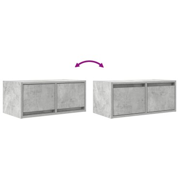 vidaXL Έπιπλο Τηλεόρασης Γκρι μπετόν 60x31x25,5cm Επεξεργασμένο Ξύλο