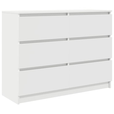 vidaXL Sideboard Λευκό 100x35x76cm Κατασκευασμένο ξύλο 1 τεμ.