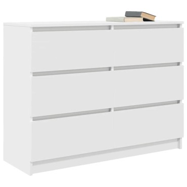 vidaXL Sideboard Λευκό 100x35x76cm Κατασκευασμένο ξύλο 1 τεμ.
