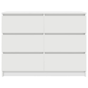 vidaXL Sideboard Λευκό 100x35x76cm Κατασκευασμένο ξύλο 1 τεμ.