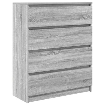 vidaXL Sideboard Grey Sonoma 80x35x99cm Ξύλινο μηχανουργικό ξύλο 1 τεμ.