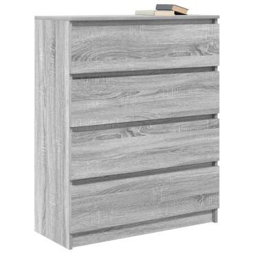 vidaXL Sideboard Grey Sonoma 80x35x99cm Ξύλινο μηχανουργικό ξύλο 1 τεμ.