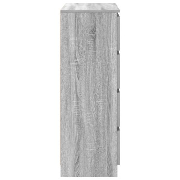 vidaXL Sideboard Grey Sonoma 80x35x99cm Ξύλινο μηχανουργικό ξύλο 1 τεμ.