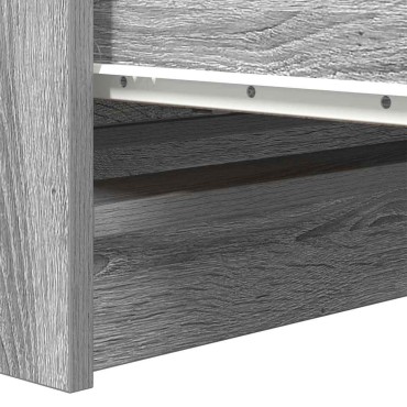 vidaXL Sideboard Grey Sonoma 80x35x99cm Ξύλινο μηχανουργικό ξύλο 1 τεμ.