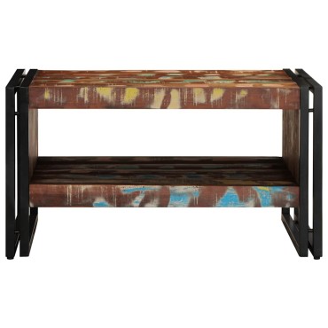 vidaXL Τραπεζάκι σαλονιού πολύχρωμο 70x50x38cm Ξύλο μασίφ αναγεννημένο 1 τεμ.