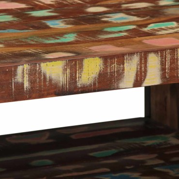 vidaXL Τραπεζάκι σαλονιού πολύχρωμο 70x50x38cm Ξύλο μασίφ αναγεννημένο 1 τεμ.