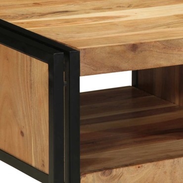 vidaXL Τραπεζάκι σαλονιού 50x50x38cm μασίφ ξύλο ακακίας 1 τεμ.