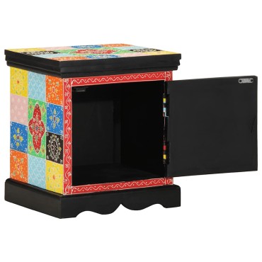 vidaXL Κομοδίνο Πολύχρωμο 40x35x45cm από μασίφ ξύλο Mango 1 τεμ.