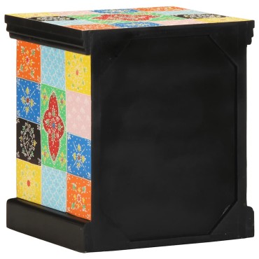 vidaXL Κομοδίνο Πολύχρωμο 40x35x45cm από μασίφ ξύλο Mango 1 τεμ.