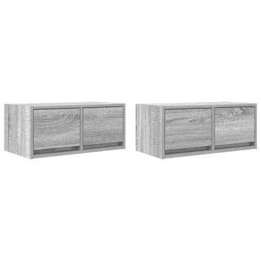 vidaXL Έπιπλα Τηλεόρασης 2 τεμ. 60x31x25,5cm Επεξεργασμένο Ξύλο