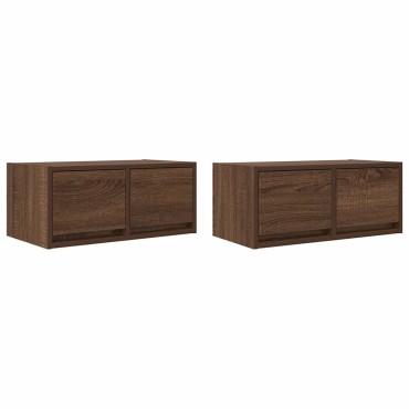vidaXL Έπιπλα Τηλεόρασης 2 τεμ. 60x31x25,5cm Επεξεργασμένο Ξύλο