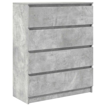 vidaXL Sideboard Μπετόν Γκρι 80x35x99cm Κατασκευασμένο ξύλο 1 τεμ.