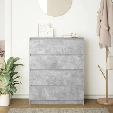vidaXL Sideboard Μπετόν Γκρι 80x35x99cm Κατασκευασμένο ξύλο 1 τεμ.