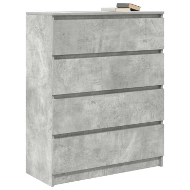 vidaXL Sideboard Μπετόν Γκρι 80x35x99cm Κατασκευασμένο ξύλο 1 τεμ.
