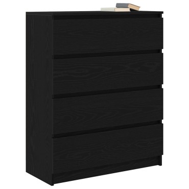 vidaXL Sideboard Μαύρη βελανιδιά 80x35x99cm Κατασκευασμένο ξύλο 1 τεμ.