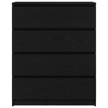 vidaXL Sideboard Μαύρη βελανιδιά 80x35x99cm Κατασκευασμένο ξύλο 1 τεμ.