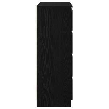 vidaXL Sideboard Μαύρη βελανιδιά 80x35x99cm Κατασκευασμένο ξύλο 1 τεμ.