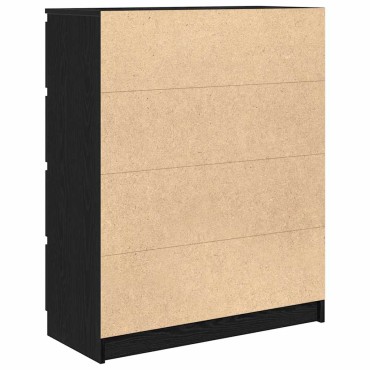 vidaXL Sideboard Μαύρη βελανιδιά 80x35x99cm Κατασκευασμένο ξύλο 1 τεμ.