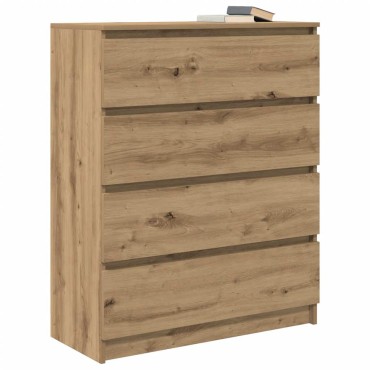 vidaXL Sideboard Artisan Oak 80x35x99cm Κατασκευασμένο ξύλο 1 τεμ.