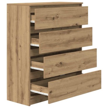 vidaXL Sideboard Artisan Oak 80x35x99cm Κατασκευασμένο ξύλο 1 τεμ.