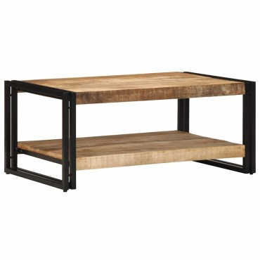 vidaXL Τραπεζάκι σαλονιού 90x50x38cm Στερεό ακατέργαστο ξύλο Mango 1 τεμ.
