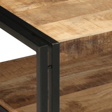 vidaXL Τραπεζάκι σαλονιού 90x50x38cm Στερεό ακατέργαστο ξύλο Mango 1 τεμ.