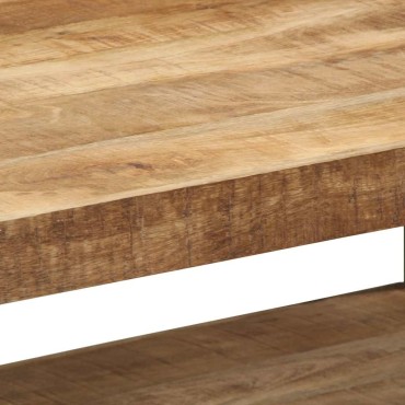 vidaXL Τραπεζάκι σαλονιού 90x50x38cm Στερεό ακατέργαστο ξύλο Mango 1 τεμ.