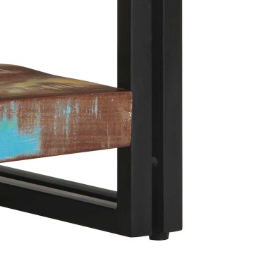 vidaXL Τραπεζάκι σαλονιού πολύχρωμο 70x50x38cm Ξύλο μασίφ αναγεννημένο 1 τεμ.