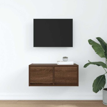 vidaXL Έπιπλο Τηλεόρασης καφέ δρυς 60x31x25,5cm Επεξεργασμένο Ξύλο