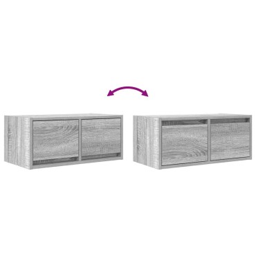 vidaXL Έπιπλο Τηλεόρασης Γκρι Sonoma 60x31x25,5cm Επεξεργασμένο Ξύλο