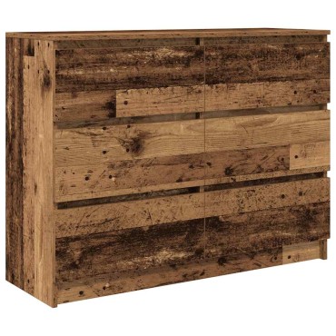 vidaXL Sideboard Παλιό ξύλο 100x35x76cm Ξύλο μηχανής 1 τεμ.