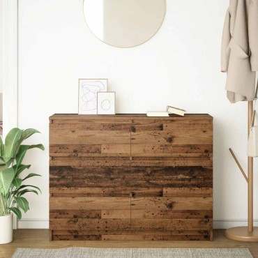 vidaXL Sideboard Παλιό ξύλο 100x35x76cm Ξύλο μηχανής 1 τεμ.