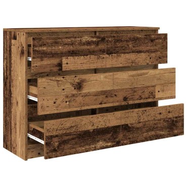 vidaXL Sideboard Παλιό ξύλο 100x35x76cm Ξύλο μηχανής 1 τεμ.