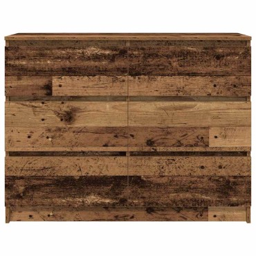 vidaXL Sideboard Παλιό ξύλο 100x35x76cm Ξύλο μηχανής 1 τεμ.