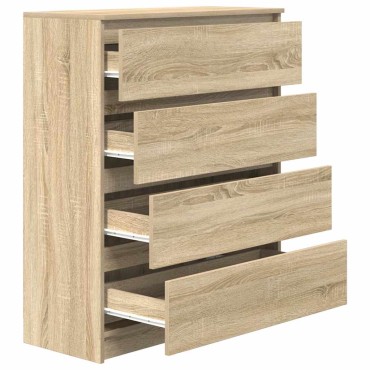 vidaXL Sideboard Sonoma Oak 80x35x99cm Κατασκευασμένο ξύλο 1 τεμ.