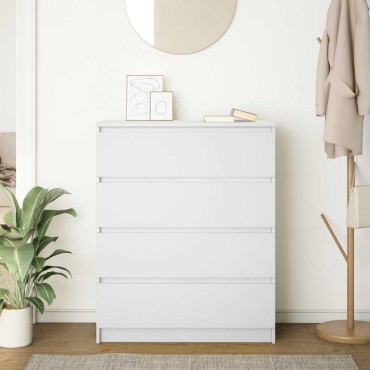vidaXL Sideboard Λευκό 80x35x99cm Κατασκευασμένο ξύλο 1 τεμ.
