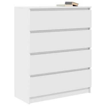 vidaXL Sideboard Λευκό 80x35x99cm Κατασκευασμένο ξύλο 1 τεμ.