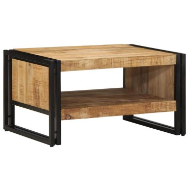 vidaXL Τραπεζάκι σαλονιού 70x50x38cm Στερεό ακατέργαστο ξύλο Mango 1 τεμ.