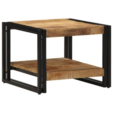 vidaXL Τραπεζάκι σαλονιού 50x50x38cm Στερεό ακατέργαστο ξύλο Mango 1 τεμ.